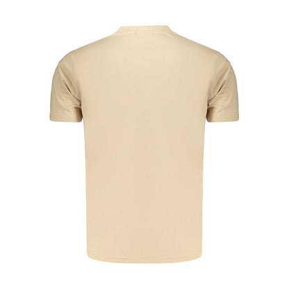 T-Shirt by Marina Yachting for men in cotton beige showcases a fashionable silhouette, elegantly detailed with a fashionable and crew neckline for a sophisticated, high-fashion look.
