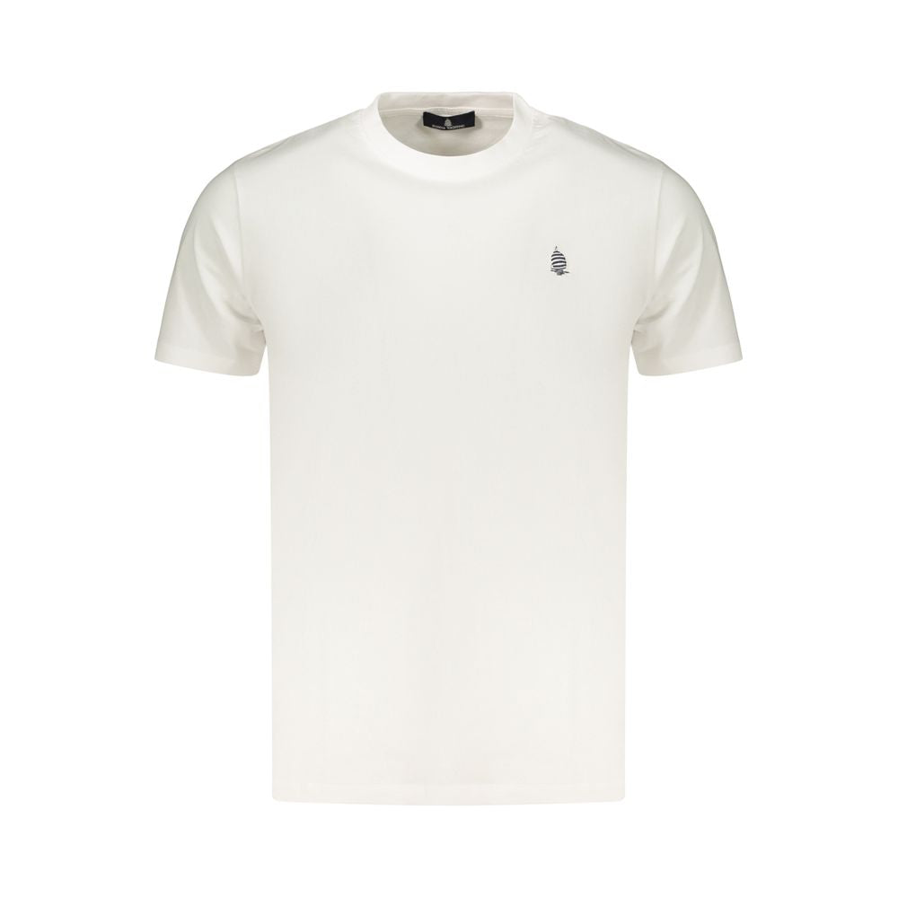 T-Shirt by Marina Yachting for men in cotton white showcases a chic silhouette, artfully detailed with a chic crew neckline and for a chic finish.