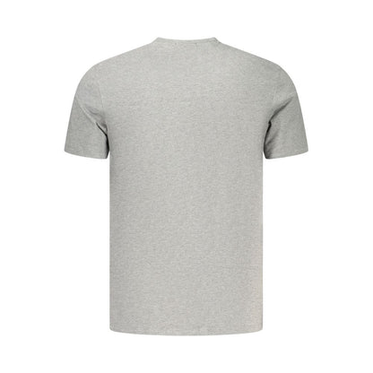 T-Shirt by Calvin Klein for men in cotton gray showcases a chic silhouette, artfully detailed with a chic crew neckline and for a chic finish.