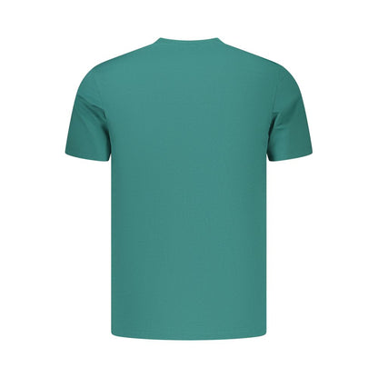 T-Shirt by Calvin Klein for men in cotton green features an on trend silhouette, perfectly showcasing a on trend and crew neckline for an elevated aesthetic.