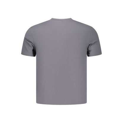 T-Shirt by Calvin Klein for men in cotton gray & print showcases a chic silhouette, artfully detailed with a chic and for a chic finish.