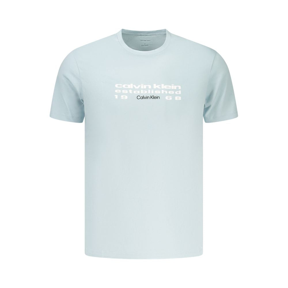 Calvin Klein Men's Crew Neck Cotton T-Shirt - Blue Print