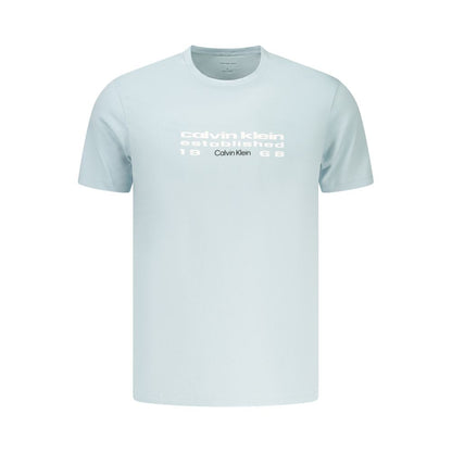 Calvin Klein Men's Crew Neck Cotton T-Shirt - Blue Print