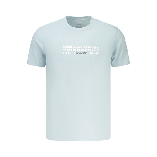 Calvin Klein Men's Crew Neck Cotton T-Shirt - Blue Print