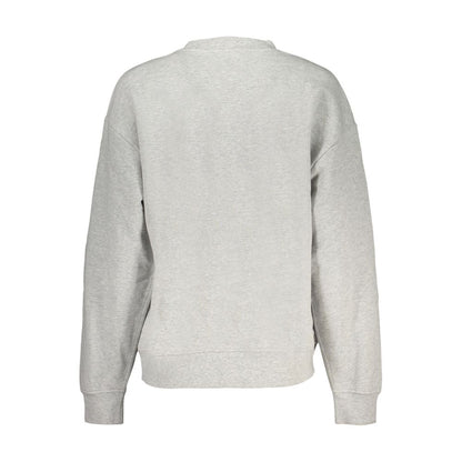 Sweatshirt by Calvin Klein for women in cotton gray presents a smart casual silhouette, featuring a smart casual crew neckline and for a sophisticated look.