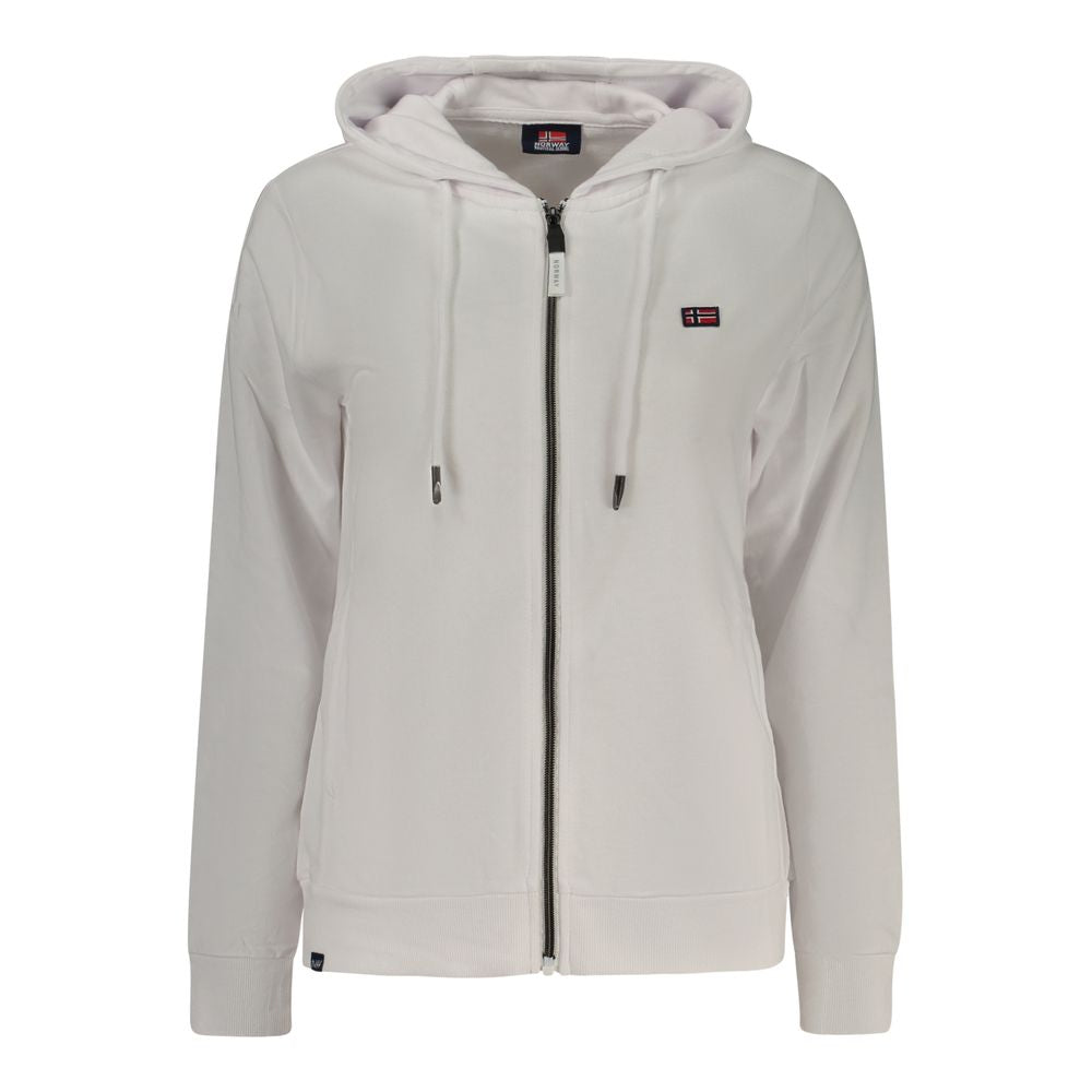 Hooded Sweatshirt Hoodie by Norway 1963 for women in cotton white showcases a city-ready silhouette, artfully detailed with a signature hooded neckline and for a city-ready finish.