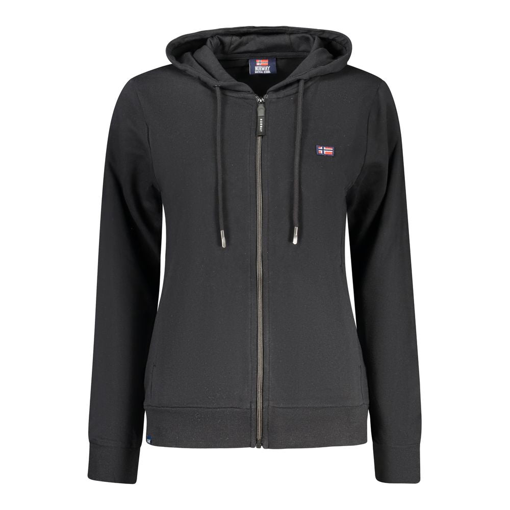Hooded Sweatshirt Hoodie by Norway 1963 for women in cotton black showcases a city-ready silhouette, artfully detailed with a signature hooded neckline and for a city-ready finish.