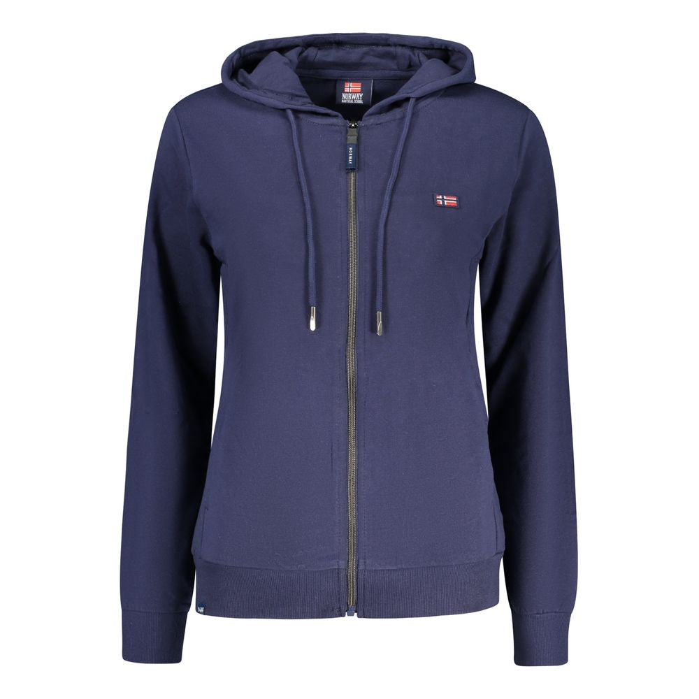 Hooded Sweatshirt Hoodie by Norway 1963 for women in cotton blue features an luminous silhouette, showcasing a sophisticated hooded neckline and for a truly luminous look.