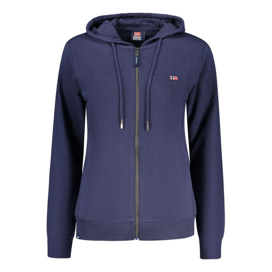 Hooded Sweatshirt Hoodie by Norway 1963 for women in cotton blue features an luminous silhouette, showcasing a sophisticated hooded neckline and for a truly luminous look.