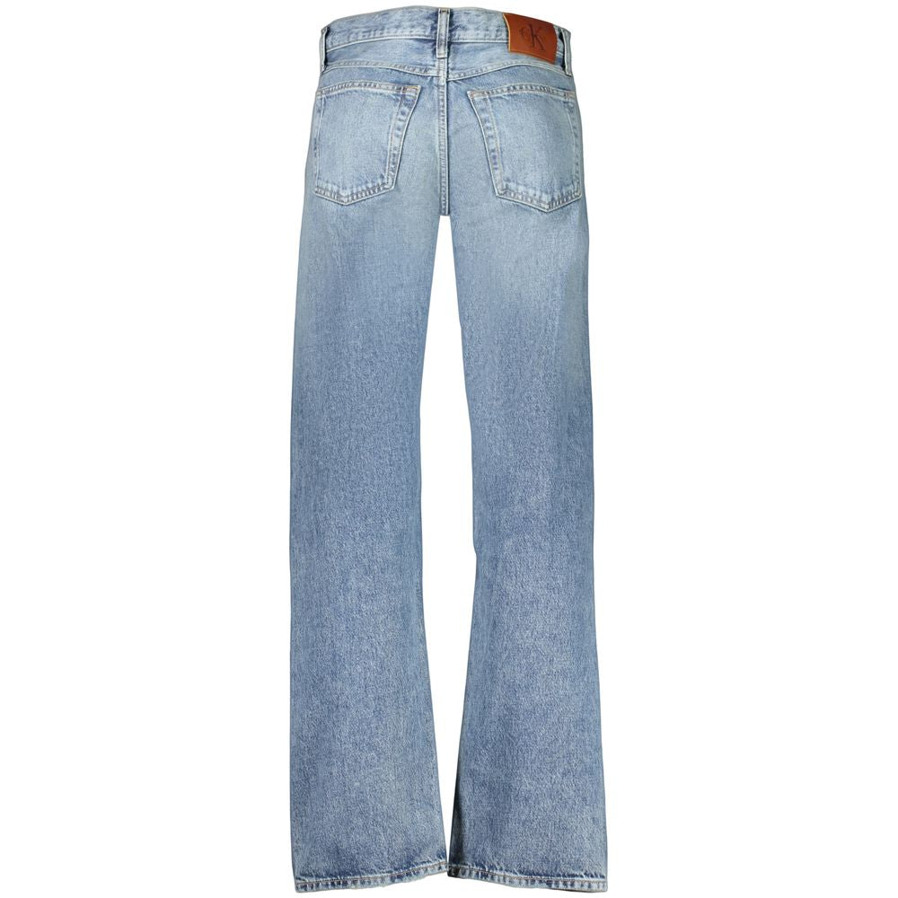 Jeans by Calvin Klein for men in denim cotton blue & signature features a refined silhouette with a refined straight-leg, defined by a and a refined long for a refined finish.