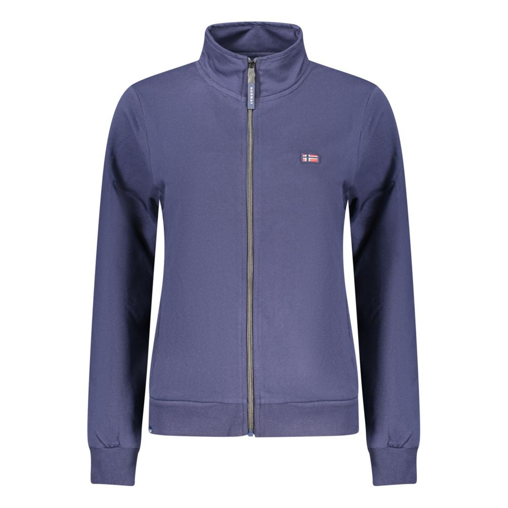 Sweatshirt by Norway 1963 for women in cotton blue presents a smart casual silhouette, featuring a smart casual and for a sophisticated look.