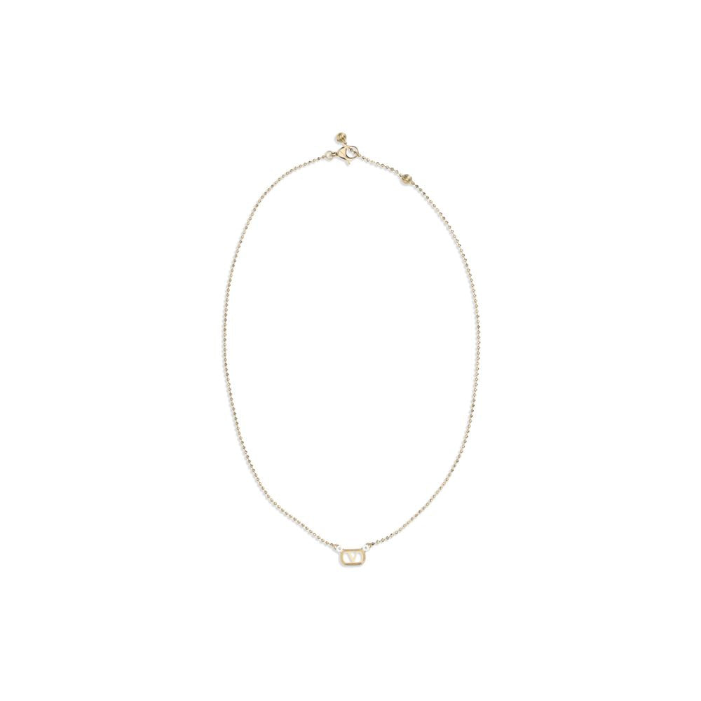 Necklace by Valentino Garavani for women in bos taurus calf leather bicolour presents a artisanal silhouette, artfully highlighting the and artisanal Women's Brass Necklace aesthetic for a sophisticated finish.