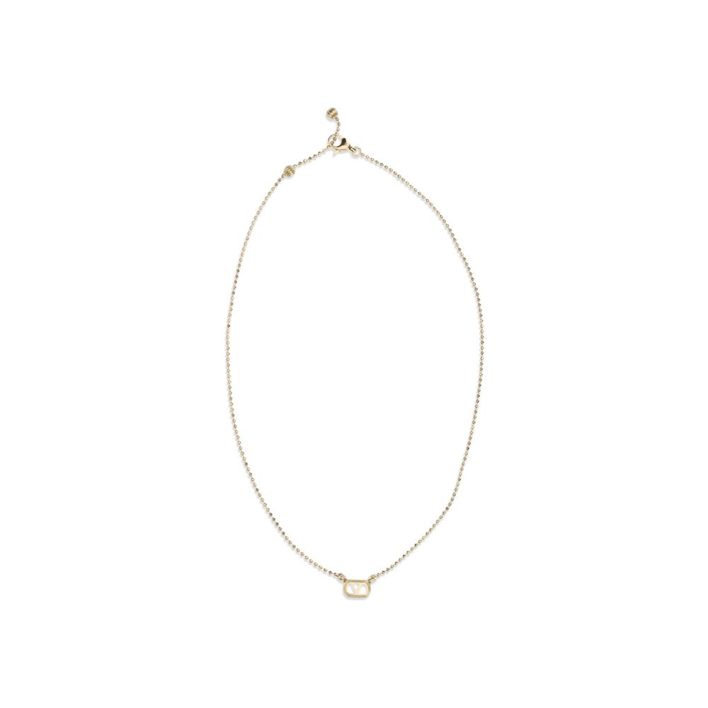 Necklace by Valentino Garavani for women in bos taurus calf leather and bicolour showcases a radiant silhouette, artfully capturing the elegance of Women's Brass Necklace through its intricate .