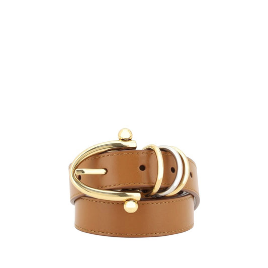 Belt by Chloé for women in bos taurus calf leather beige features an artisanal finish, elegantly showcasing the signature style and artisanal craftsmanship of the Bos Taurus Calf Leather Belt design.