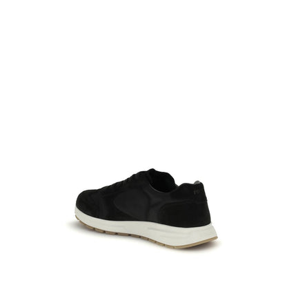 Athletic Sneakers by Prada for men in nylon polyamide leather black features an timeless silhouette from the Men's Athletic Nylon Polyamide Leather Sneakers collection, showcasing a timeless athletic style for a timeless look.
