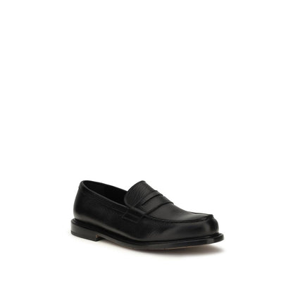 Loafer Slip-On Shoes by Premiata for men in bos taurus calfskin leather black showcases a resplendent Men's Bos Taurus Calfskin Leather Loafer Slip-On Shoes aesthetic, defined by its resplendent and elegant .