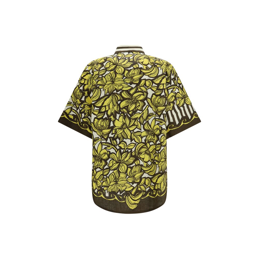 Shirt by Alemais for women in hemp multicolor showcases a sublime silhouette, artfully detailed with a sublime and for a sophisticated, sublime finish.