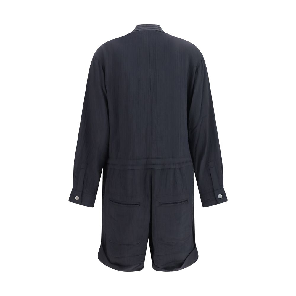One-Piece by Isabel Marant Étoile for women in polyamide viscose & cotton black & toile showcases an fashionable silhouette, artfully incorporating a mandarin neckline and for a truly fashionable and refined finish.