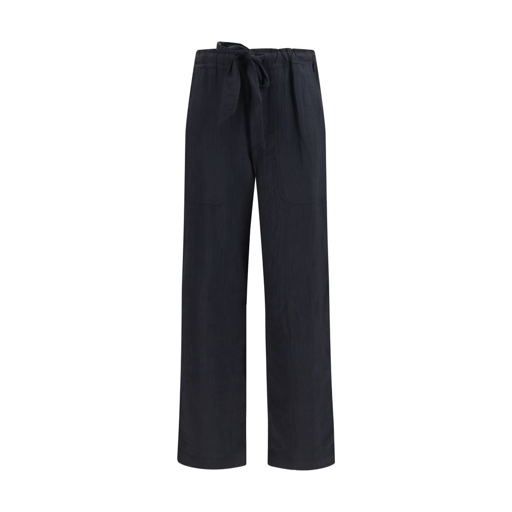 Casual Pants by Isabel Marant Étoile for women in polyamide viscose & cotton black & toile features an refined tailoring silhouette, showcasing a premium relaxed-fit & regular-fit with a and long cut for a refined tailoring look.