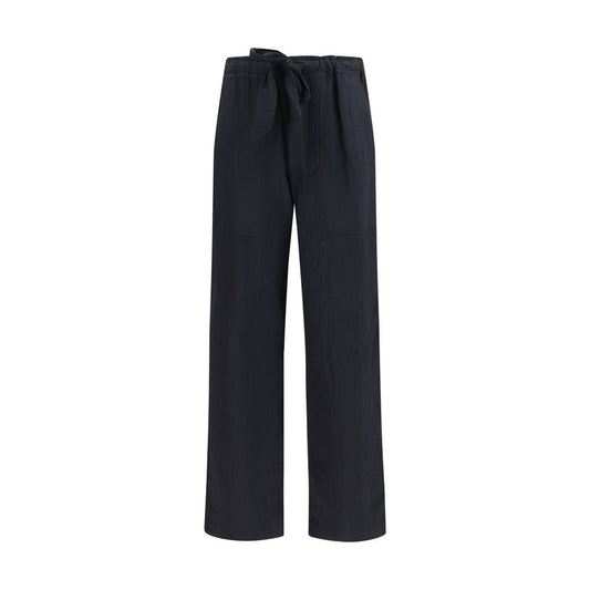 Casual Pants by Isabel Marant Étoile for women in polyamide viscose & cotton black & toile features an refined tailoring silhouette, showcasing a premium relaxed-fit & regular-fit with a and long cut for a refined tailoring look.