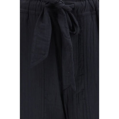 Casual Pants by Isabel Marant Étoile for women in polyamide viscose & cotton black & toile presents a refined pantology silhouette, artfully defined by a refined pantology relaxed-fit & regular-fit, long, and a sophisticated .