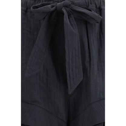 Cargo Shorts by Isabel Marant Étoile for women in polyamide viscose & cotton black & toile, featuring a summer chic straight, relaxed-fit & regular-fit design with a summer chic short and .