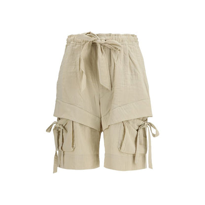 Cargo Shorts by Isabel Marant Étoile for women in polyamide viscose & cotton beige & toile features an refined straight, relaxed-fit & regular-fit with a short and , showcasing a refined utility-inspired aesthetic.