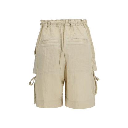 Cargo Shorts by Isabel Marant Étoile for women in polyamide viscose & cotton beige & toile features an utilitarian design, highlighting a utilitarian straight, relaxed-fit & regular-fit and short cut with a comfortable for a sophisticated, premium look.