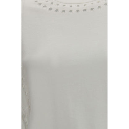 T-Shirt by Isabel Marant Étoile for women in cotton white & toile showcases a chic silhouette, artfully detailed with a chic and for a chic finish.