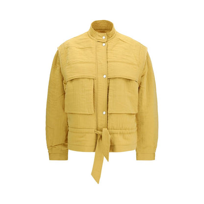 Overcoat by Isabel Marant Étoile for women in polyamide modal & cotton bicolour & toile showcases a enveloping silhouette, detailed with distinctive pockets and a enveloping round neckline.