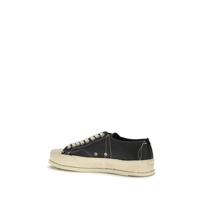Premiata Men's Low Top Bos Taurus Calf Leather Sneakers - Black Print