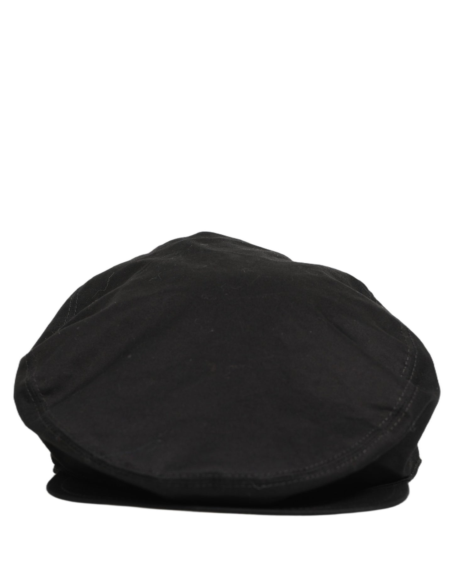 Dolce & Gabbana Men Black Cotton Stretch Newsboy Cloth Capello Hat