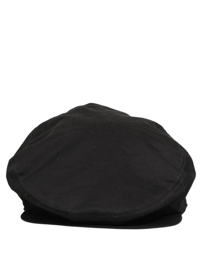 Dolce & Gabbana Men Black Cotton Stretch Newsboy Cloth Capello Hat