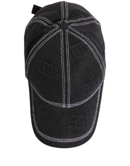 Dolce & Gabbana Men Black Cotton 6 Panel Baseball Capello Hat