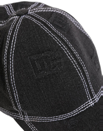 Dolce & Gabbana Men Black Cotton 6 Panel Baseball Capello Hat