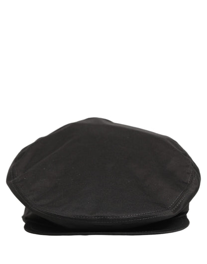 Dolce & Gabbana Men Black Cotton Stretch Newsboy Cloth Capello Hat