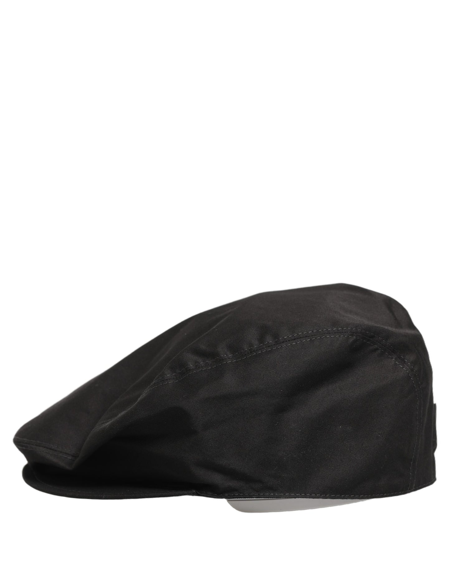Dolce & Gabbana Men Black Cotton Stretch Newsboy Cloth Capello Hat