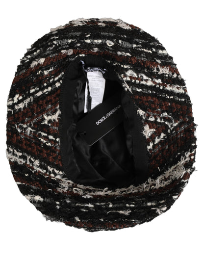 Dolce & Gabbana Women Multicolor Acrylic Tweed Bucket Capello Hat