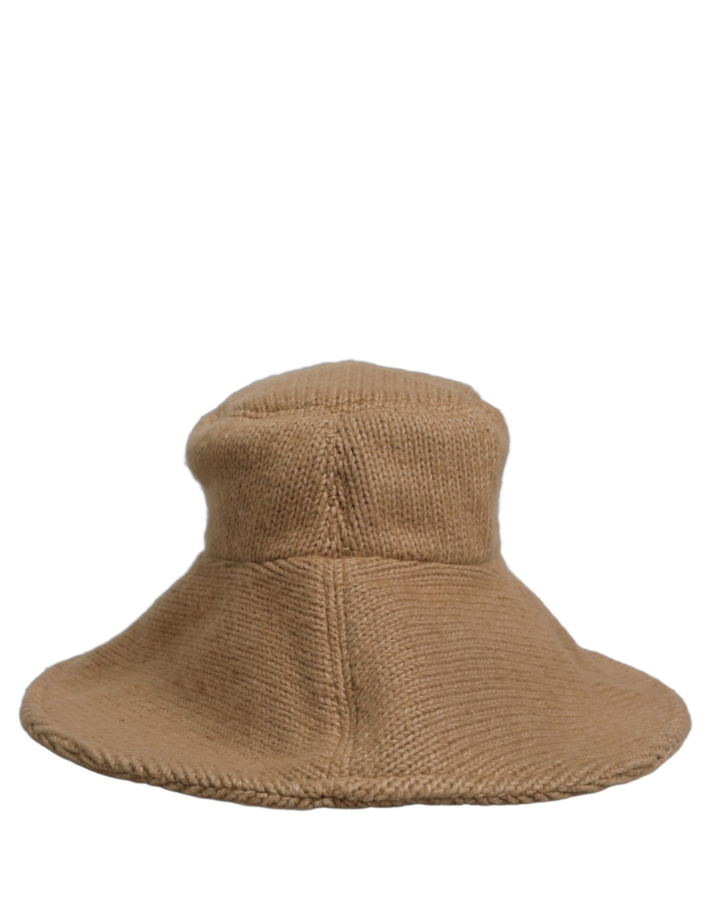 Dolce & Gabbana Women Brown Cotton Knit WideBrim Bucket Capello Hat