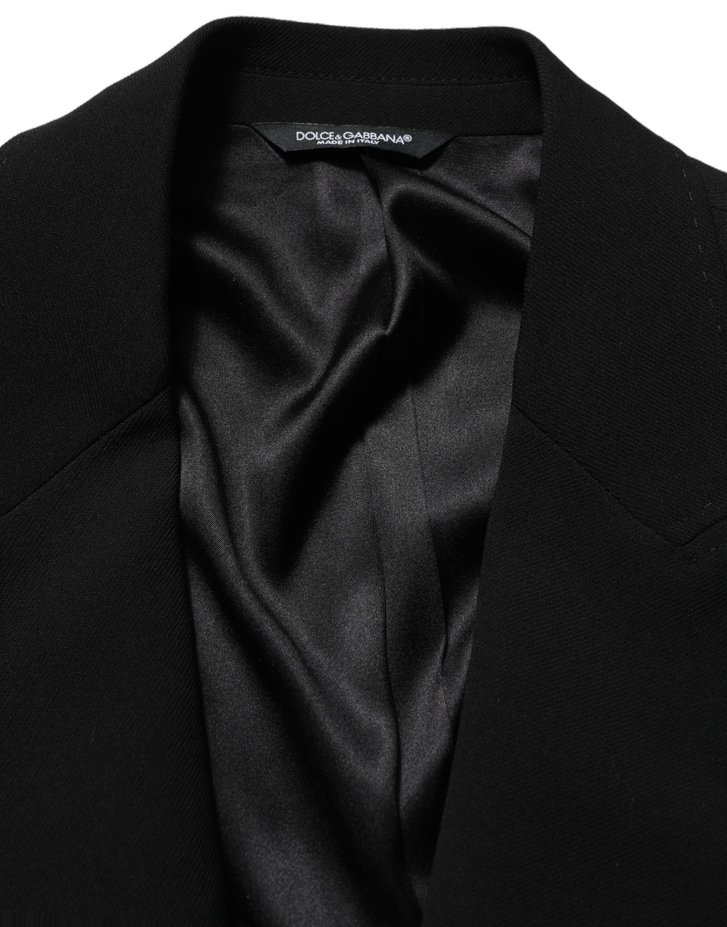 Dolce & Gabbana Black Wool Single Breasted Men Blazer Jacket
