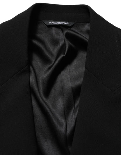 Dolce & Gabbana Black Wool Single Breasted Men Blazer Jacket
