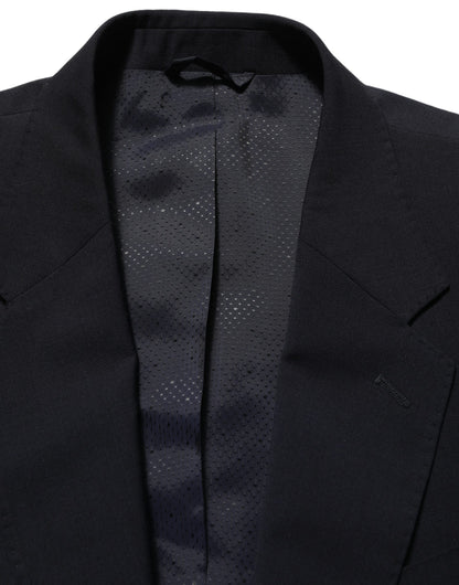 Dolce & Gabbana Black Wool Single Breasted Men Blazer Jacket