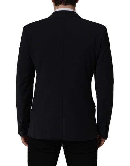 Dolce & Gabbana Men's Single Breasted Polyester & Wool Blazer - Black
