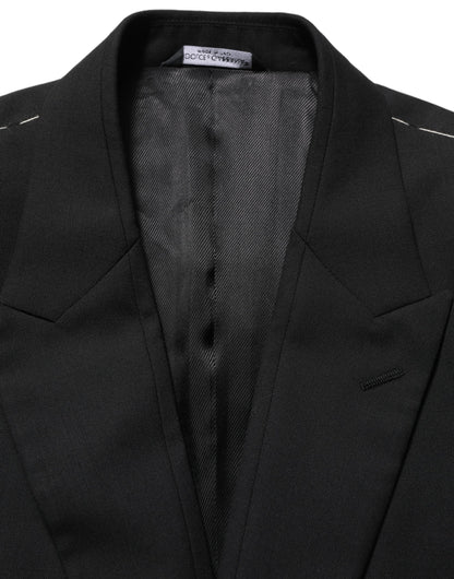 Dolce & Gabbana Black Wool Single Breasted Blazer Jacket