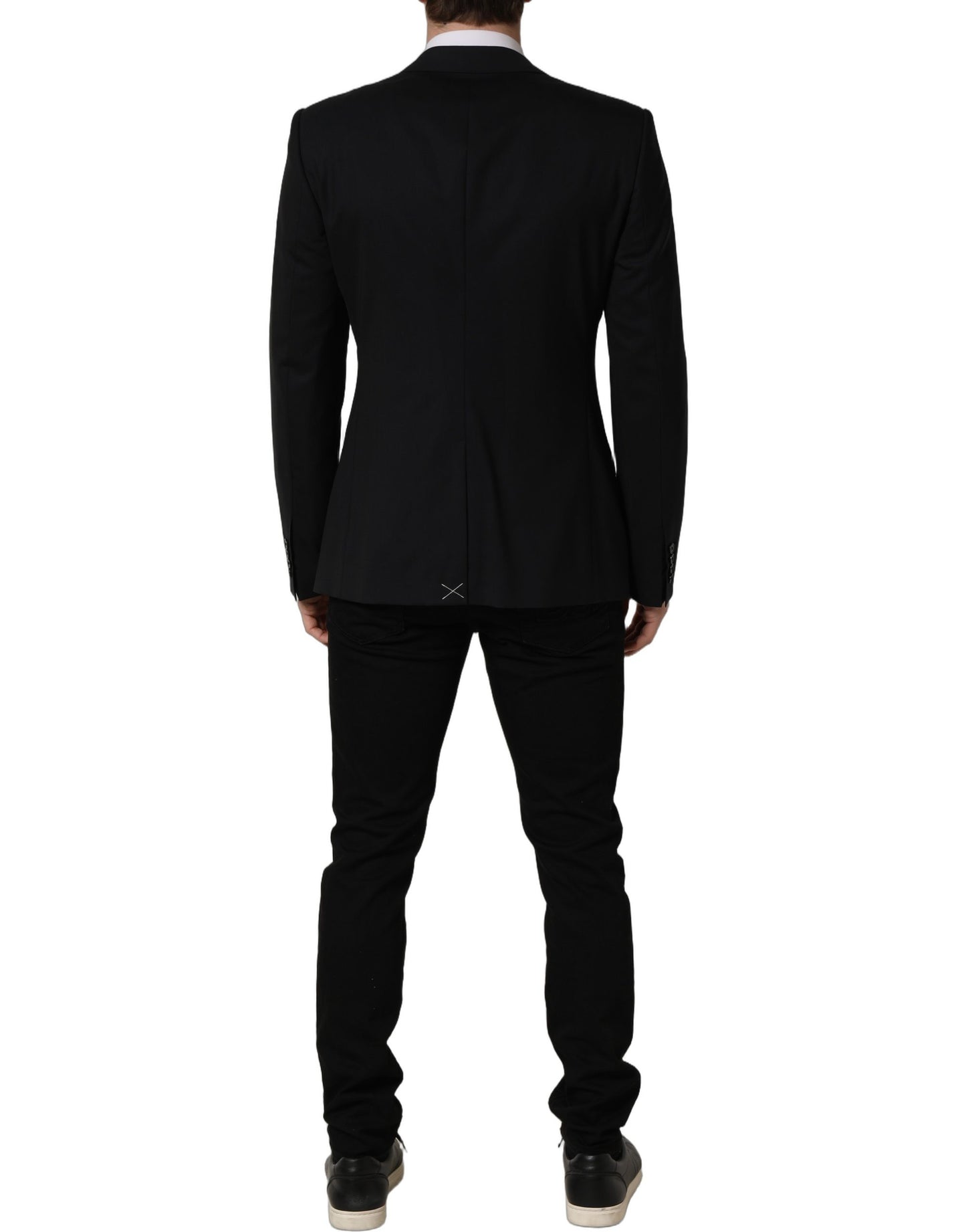 Dolce & Gabbana Black Wool Single Breasted Blazer Jacket