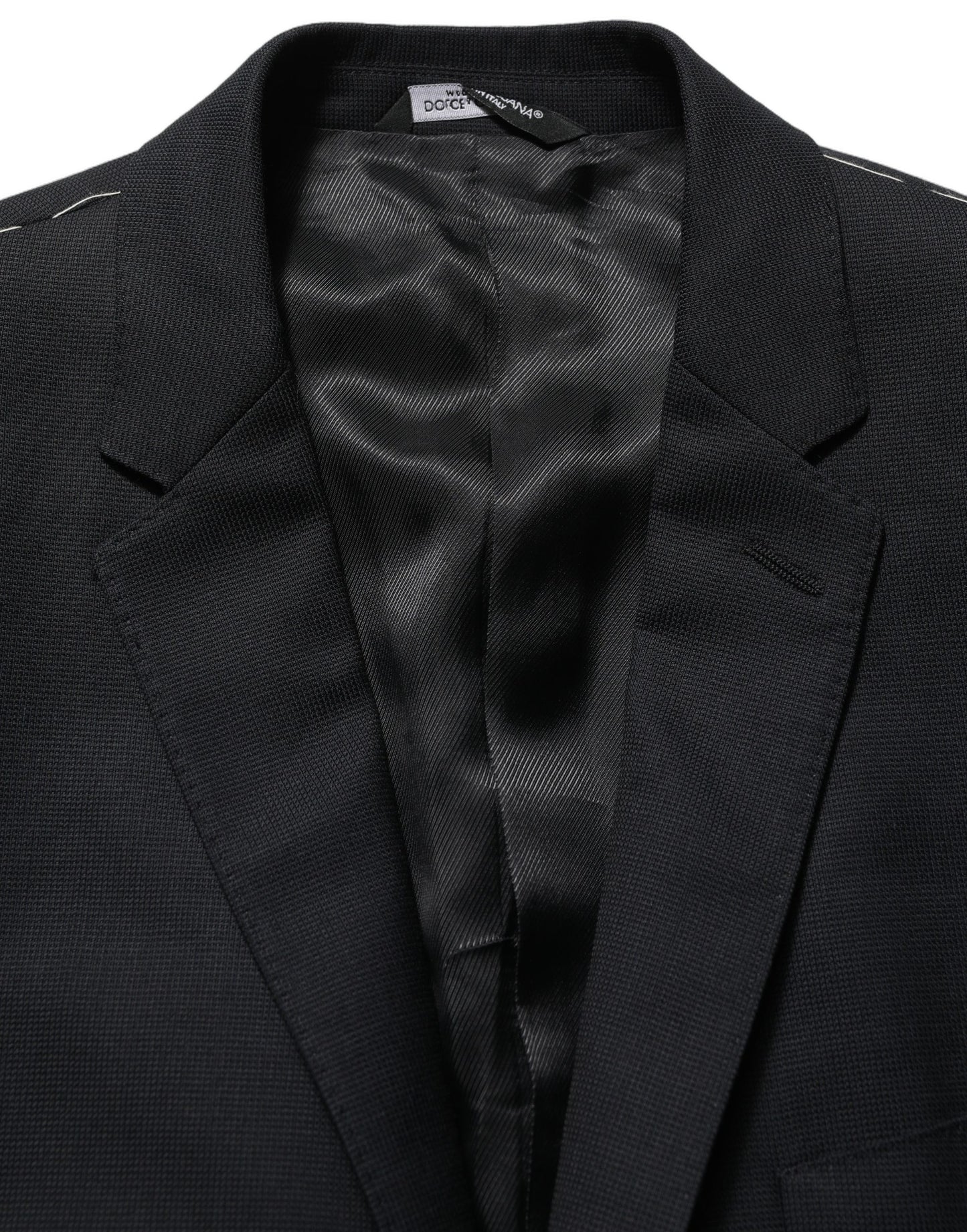 Dolce & Gabbana Black Wool Single Breasted Blazer Jacket