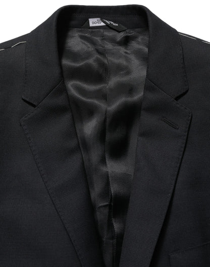 Dolce & Gabbana Black Wool Single Breasted Blazer Jacket