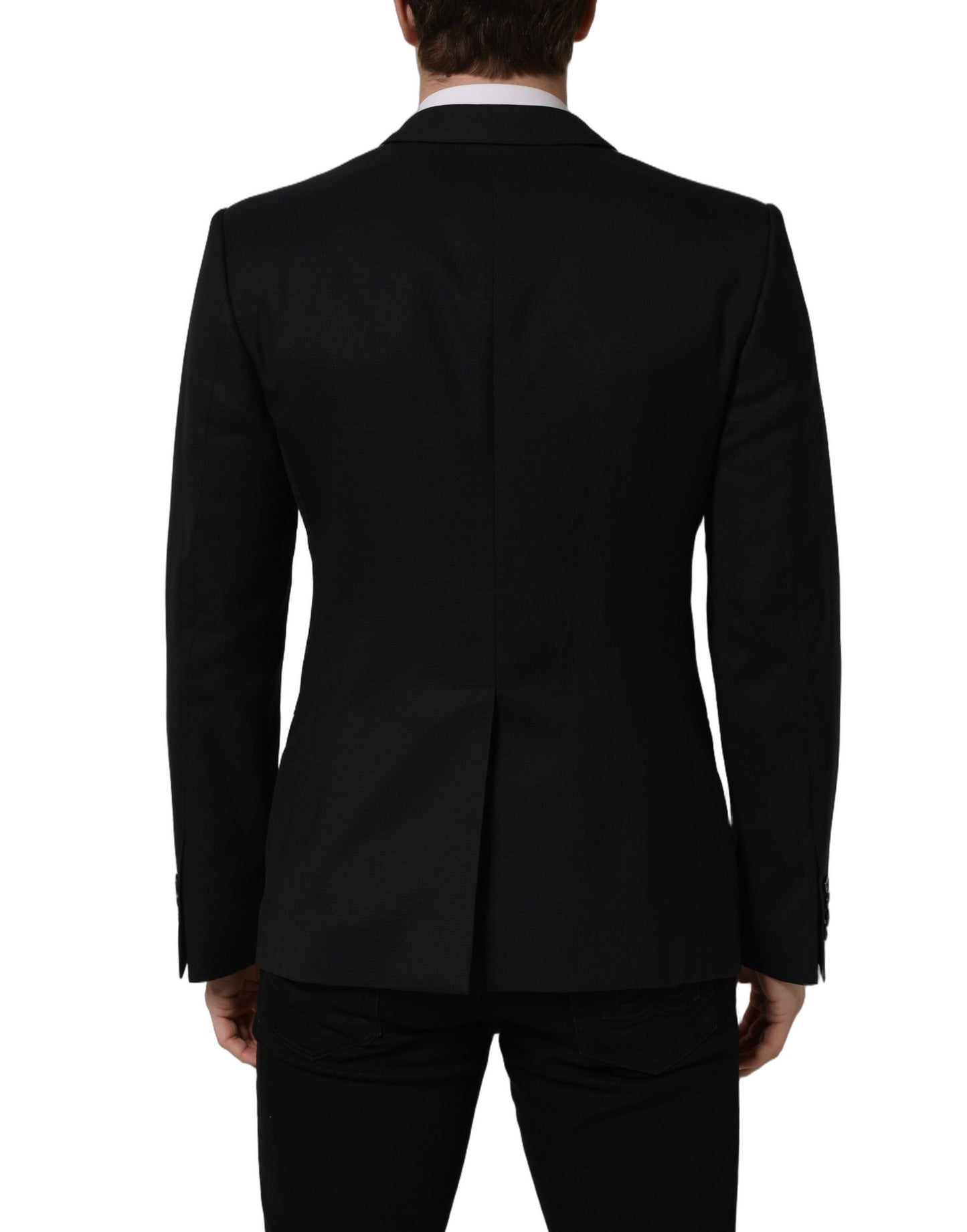 Dolce & Gabbana Black Wool Single Breasted Blazer Jacket