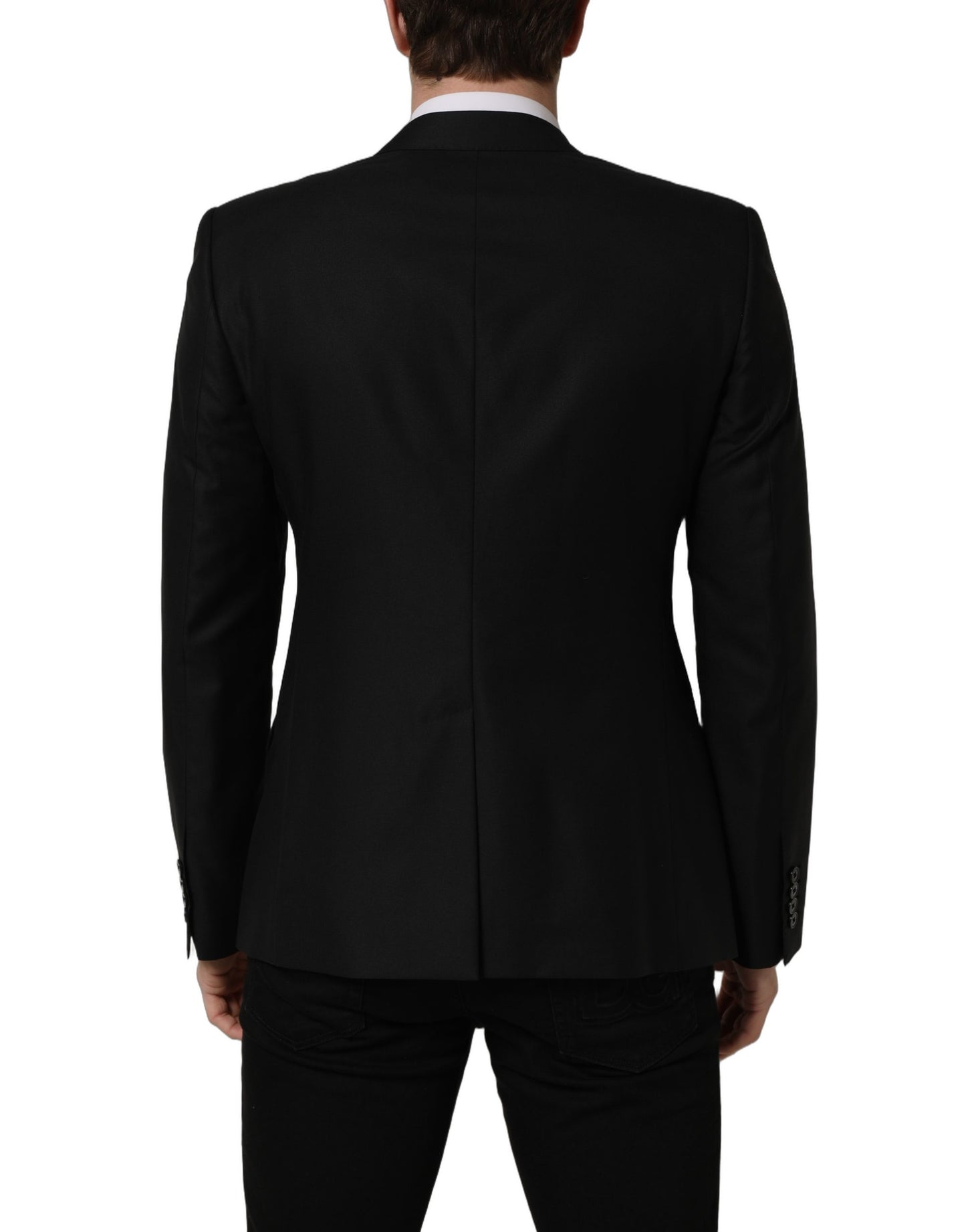 Dolce & Gabbana Black Wool Single Breasted Blazer Jacket