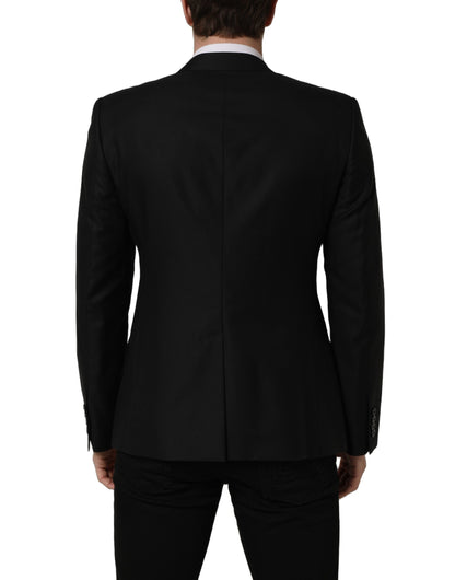 Dolce & Gabbana Black Wool Single Breasted Blazer Jacket